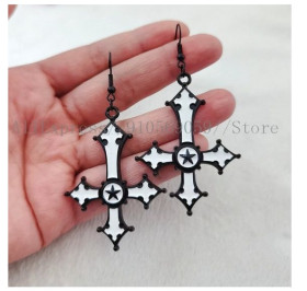 Сережки Серьги ^/--/^ Серьги кресты панк рок ^_^^^ Сережки хрести панк рок - фото фото фото