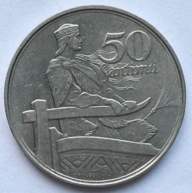 Латвія Латвия ^/--/^ Латвия 50 сантимов 1922 UNC ^_^^^ Латвія 50 сантимів 1922 UNC - фото фото фото