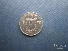 Нідерланди Нидерланды ^/--/^ Монета 25 центів Нідерланди 1979 ^_^^^ Монета 25 центов Нидерланды 1979 - фото фото фото