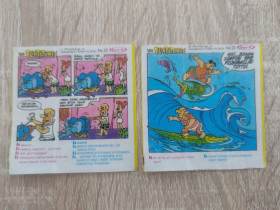 Вкладиші від жуйок Вкладыши от жвачек ^/--/^ Вкладыши Kent The Flintstones №22 и №23  (1994), оригинал ^_^^^ Вклади Kent The Flintstones No /--/ 22 і No /--/ 23 (1994), оригінал - фото фото фото