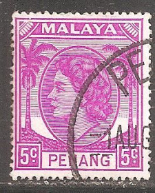 Малайзія Малайзия ^/--/^ Бр.Малайя     (Пенанг) 1953 Sc.32 гаш. ^_^^^ Бр.Малайя (Пенанг) 1953 Sc.32 гаш. - фото фото фото