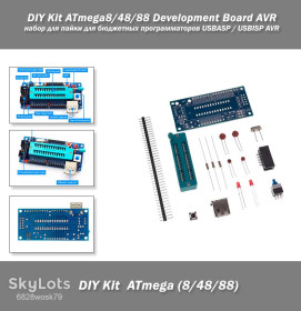 Порти, роз'єми Порты, разъемы ^/--/^ DIY Kit ATmega /--/ 8/48/88 Development Board AVR  (набор для пайки) для бюджетных программаторов USBASP / USBISP AVR. ^_^^^ DIY Kit ATmega /--/ 8/48/88 Development Board AVR (набір для пайки) для бюджетних програматорів USBASP/USBISP AVR. - фото фото фото