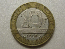 Франція Франция ^/--/^ Франция 10 франков 1990 года 37961 ^_^^^ Франція 10 франків 1990 37961 - фото фото фото