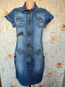 Сукні Платья ^/--/^ Платье джинсовое DENIM коттон стрейч р-р 44 (состояние!) ^_^^^ Плаття джинсове DENIM коттон стрейч р-р 44 (стан!) - фото фото фото