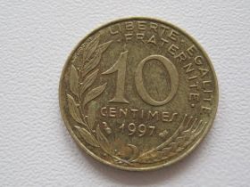 Франція Франция ^/--/^ Франция 10 сантимов 1997 года #15994 ^_^^^ Франція 10 сантимів 1997 року #15994 - фото фото фото