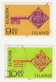 Ісландія Исландия ^/--/^ Исландия 1968 г № 418‑419 гашеная серия ^_^^^ Ісландія 1968 р No 418-419 гашена серія - фото фото фото