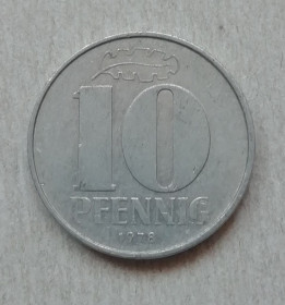 НДР, ФРН ГДР, ФРГ ^/--/^ Германия - ГДР 10 пфенниг  1978 ^_^^^ Німеччина - НДР 10 пфеніг 1978 - фото фото фото