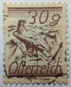 Австрія Австрия ^/--/^ Австрия 1925 Орел, 30 /--/ g, гашеная ^_^^^ Австрія 1925 Орел, 30 /--/ g, гашена - фото фото фото