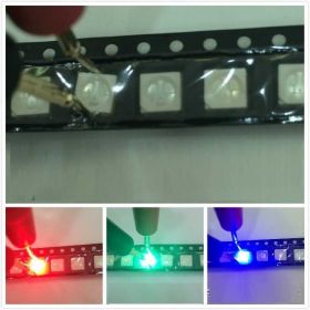 Світлодіоди Светодиоды ^/--/^ Светодиоды 5050 SMD RGB  (1 /--/ шт - лот) ^_^^^ Світлодіоди 5050 SMD RGB (1 /--/ шт - лот) - фото фото фото