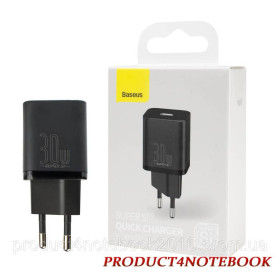 Зарядні пристрої Зарядные устройства ^/--/^ Зарядное устройство Baseus Super Si quick charger 1 /--/ C 30 /--/ W EU Black (CCSUP-J /--/ 01) ^_^^^ Зарядний пристрій Baseus Super Si quick charger 1 /--/ C 30 /--/ W EU Black (CCSUP-J /--/ 01) - фото фото фото