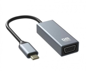 Інше Другое ^/--/^ Перехідник Type C to VGA DM CHB /--/ 023 Metal Grey ^_^^^ Переходчик Type C to VGA DM CHB /--/ 023 Metal Grey - фото фото фото