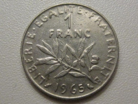 Франція Франция ^/--/^ Франция 1 франк 1965 года 38006 ^_^^^ Франція 1 франк 1965 року 38006 - фото фото фото