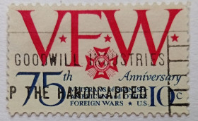 Північна Америка Северная Америка ^/--/^ США 1974 Ветераны войн, гашеная ^_^^^ 1974 — Ветерани воєн, гашена - фото фото фото