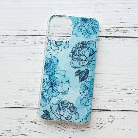 Чохли, бампера Чехлы, бампера ^/--/^ Чохол для iPhone 12, iPhone 12 Pro силіконовий, квітковий принт, синій ^_^^^ Чехол для iPhone 12, iPhone 12 Pro силиконовый, цветочный принт, синий - фото фото фото
