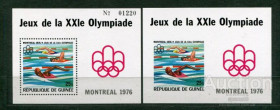 Спорт Спорт ^/--/^ Гвинея. Guinea 1976 JO Montreal Olympics  Football Bl Mi 44-45 A,B ЛИСТЫ   MNH ^_^^^ Гвінея. 1976 JO Montreal Olympics Football Bl Mi 44-45 A,B Листи MNH - фото фото фото