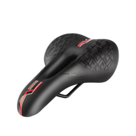 Сідла Седла ^/--/^ Сідло Lietu Rainproof PU з вентиляційним отвором, чорне з червоним (1057-red) ^_^^^ Седло Lietu Rainproof PU с вентиляционным отверстием, черное с красным (1057-red) - фото фото фото
