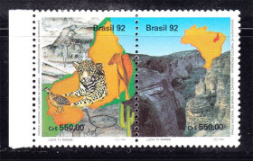 Фауна Фауна ^/--/^ NM Бразилия  1992 г MNH - сцепка ^_^^^ NM Бразилія 1992 р MNH - зчіпка - фото фото фото