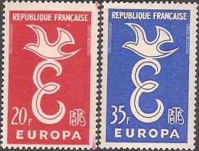 Франція Франция ^/--/^ Франция 1958 Европа CEPT Mi 1210-1211 MNH ^_^^^ Франція 1958 Європа CEPT Mi 1210-1211 MNH - фото фото фото