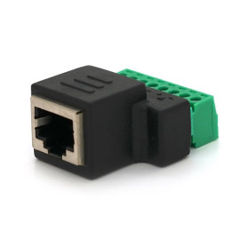 Адаптери Адаптеры ^/--/^ Разъем для подключения RJ-45(F) (8 контактов) с клеммами под кабель Q /--/ 100 ^_^^^ Роз'єм для підключення RJ-45 (F) (8 контактів) з клемами під кабель Q /--/ 100 - фото фото фото