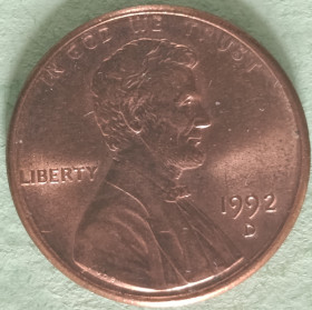 Інше Другое ^/--/^ США  цент 1992 года ^_^^^ США цент 1992 року - фото фото фото