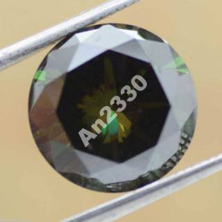 Діамант Бриллиант ^/--/^ Тёмно-зелёный бриллиант 1,73 ct 7.75 мм VS /--/ 1  (муассанит) ^_^^^ Темно-зелений діамант 1,73 ct 7.75 мм VS /--/ 1 (муасаніт) - фото фото фото