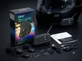 Навушники Наушники ^/--/^ Мотогарнітура EJEAS V /--/ 6 Pro: інтерком для шолома з Bluetooth на 1200 м ^_^^^ Мотогарнитура EJEAS V /--/ 6 Pro: интерком для шлема с Bluetooth на 1200 м - фото фото фото