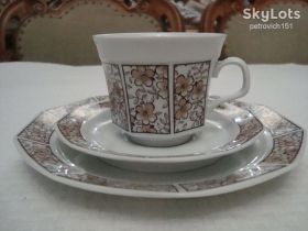 Кухонне начиння, посуд, столове срібло Кухонная утварь, посуда, столовое серебро ^/--/^ Чайная Тройка Фарфор Бавария Германия Новая №380 ^_^^^ Чайна Трійка Фарфор Баварія Німеччина Нова No /--/ 380 - фото фото фото
