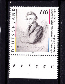 НДР, ФРН ГДР, ФРГ ^/--/^ Германия  ФРГ  1997 г  MNH  - личности - Гейне ^_^^^ Німеччина ФРН 1997 р MNH - особистості - Гейне - фото фото фото