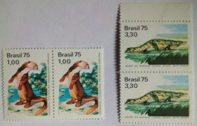 Південна Америка Южная Америка ^/--/^ Бразилия 1975 Фауна, сцепки, MNH  (КЦ=6,4 евро) ^_^^^ Бразилія 1975 Фауна, зчеплення, MNH (КЦ=6,4 євро) - фото фото фото