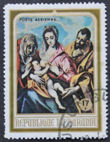 Інше Другое ^/--/^ Бурунди Живопись Эль Греко &amp;quot;Святое семейство со святой Анной&amp;quot; Рождество 1968 ^_^^^ Бурунді Живопис Ель Греко &amp;quot;Святе сімейство зі святою Анною &amp;quot; 1968 Різдво - фото фото фото