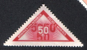 Чехословаччина Чехословакия ^/--/^ Богемия и Моравия  (1939) Протекторат Третьего Рейха. Доплатная марка ^_^^^ Богемія і Моравія (1939) Протекторат Третього Рейху. Доплатна марка - фото фото фото