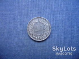 Швейцарія Швейцария ^/--/^ Швейцария 20 раппен 1989 г. ^_^^^ Швейцарія 20 раппен 1989 р. - фото фото фото