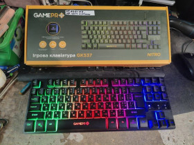 Клавіатури Клавиатуры ^/--/^ Игровая клавиатура с подсветкой RGB GamePro Nitro GK /--/ 537 USB № 25020102 ^_^^^ Ігрова клавіатура з підсвіткою RGB GamePro Nitro GK /--/ 537 USB No 25020102 - фото фото фото