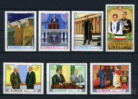 Історія та особистості История и личности ^/--/^ Аджман  Ajman Mi 622-27 A  Eisenhower MNH ^_^^^ Аджман Ajman Mi 622-27 A Eisenhower MNH - фото фото фото