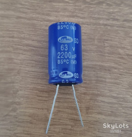 Конденсатори Конденсаторы ^/--/^ 2200 /--/ мкФ  63 /--/ В. Samwha 85°C ^_^^^ 2200 /--/ мкФ* 63 /--/ В. Samwha 85°C - фото фото фото