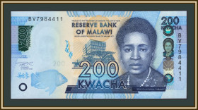 Малаві Малави ^/--/^ Малави 200 квача 2024 P-65  (65 /--/ Ag) UNC ^_^^^ Малавы 200 квача 2024 P-65 (65 /--/ Ag) UNC - фото фото фото