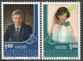 Інші країни Другие страны ^/--/^ Лихтенштейн 1982 Принц Принцесса 2 /--/ м. ^_^^^ Ліхтенштейн 1982 Принцеса 2 /--/ м. - фото фото фото