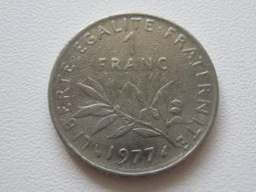 Франція Франция ^/--/^ Франция 1 франк 1977 года 26645 ^_^^^ Франція 1 франк 1977 26645 - фото фото фото