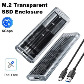 Кишені для HDD Карманы для HDD ^/--/^ M.2 SSD ngff SATA type c для жесткого диска типа C USB 3.1 Прозрачный внешний чехол SSD type-c  m /--/ 2 для ngff M.2 Чехол карман для жесткого диска ^_^^^ M.2 SSD ngff SATA type c для жорсткого диска типу C USB 3.1 Прозорий зовнішній чохол SSD type-c m /--/ 2 для ngff M.2 Чехол кишеня для жорсткого диска - фото фото фото