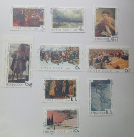 СРСР - СССР - ^/--/^ СССР 1967 Государственная Третьяковская галерея, гашеные (II) ^_^^^ СРСР 1967 Державна Третьяковська галерея, гашені (II) - фото фото фото