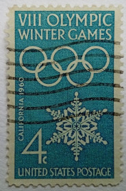 Північна Америка Северная Америка ^/--/^ США 1960 Зимние Олимпийские игры, гашеная ^_^^^ США 1960 Зимові Олімпійські ігри, гашена - фото фото фото