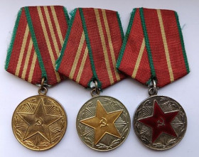 Медалі СРСР Медали СССР ^/--/^ Комплект медалей &amp;quot;За безупречную службу&amp;quot;.ВС СССР ^_^^^ Комплект медалей &amp;quot; За бездоганну службу &amp;quot; ВС СРСР - фото фото фото