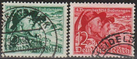 Третій Рейх (-) Третий Рейх (-) ^/--/^ 1938 - Рейх - Голосування в Судетах Mi.684-85 _8,0 € ^_^^^ 1938 - Рейх - Голосование в Судетах Mi.684-85 _8,0 € - фото фото фото