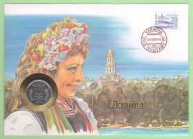 Обігові Обиходные ^/--/^ УКРАЇНА : монета 5 копійок 1992 рік в нумізмат конверт УКРАИНА ^_^^^ Украина: монета 5 копеек 1992 год в нумизмат конверт УКРАИНА - фото фото фото