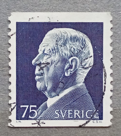 Скандинавія Скандинавия ^/--/^ Швеция 1972 г - король Густав VI Адольф, гаш ^_^^^ 1972 — король Густав VI Адольф, гаш - фото фото фото