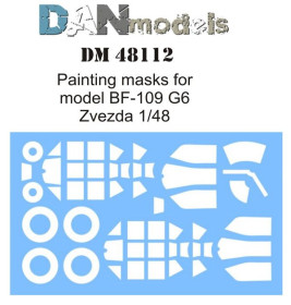 : : ^/--/^ Danmodel 48112 - маска для модели самолета BF-109 G /--/ 6   ( Звезда 4816 ) 1/48 ^_^^^ Danmodel 48112 - маска для моделі літака BF-109 G /--/ 6 (Зірка 4816) 1/48 - фото фото фото
