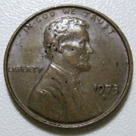 Обігові Обиходные ^/--/^ США 1 цент 1973 року D #40005 ^_^^^ США 1 цент 1973 года D #40005 - фото фото фото