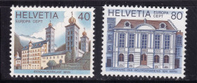 Швейцарія Швейцария ^/--/^ Швейцария / Helvetia  1978 г  MNH -  ЕВПРПА СЕПТ / EUROPA  CEPT - архитектура ^_^^^ Швейцарія / Helvetia 1978 р MNH - ЄВПРПА СЕПТ / EUROPA CEPT - архітектура - фото фото фото