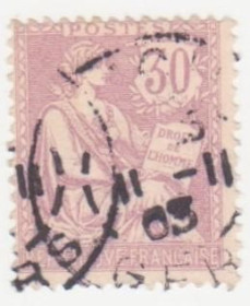 Франція Франция ^/--/^ Франция  1902  г. № 106 гашеная ^_^^^ Франція 1902 р. No 106 гашена - фото фото фото