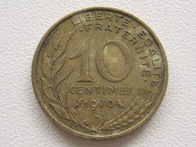 Франція Франция ^/--/^ Франция 10 сантимов 1970 года 38176 ^_^^^ Франція 10 сантимів 1970 38176 - фото фото фото